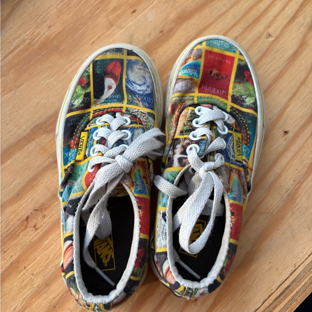 Vans Kids Patchwork Multicolor Canvas Lace-Up Sneakers